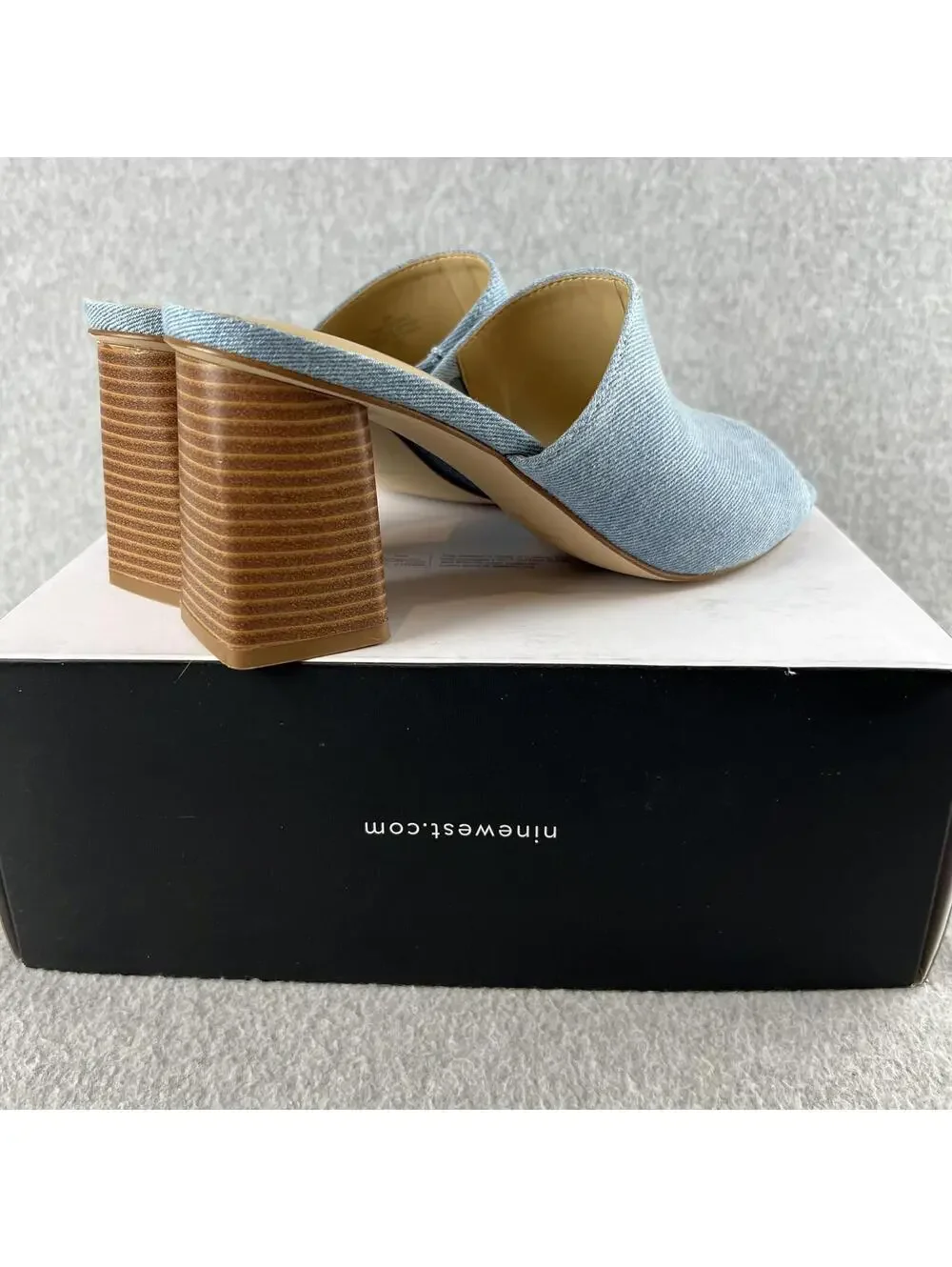 Nine West Heel Mule slide sandals Size 9 Women’s Y2K Chucky Block Slip on